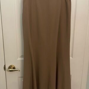 Christopher & Banks Tan Midi Skirt